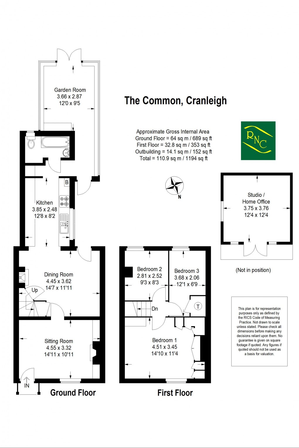 Floorplan for The Common, Cranleigh