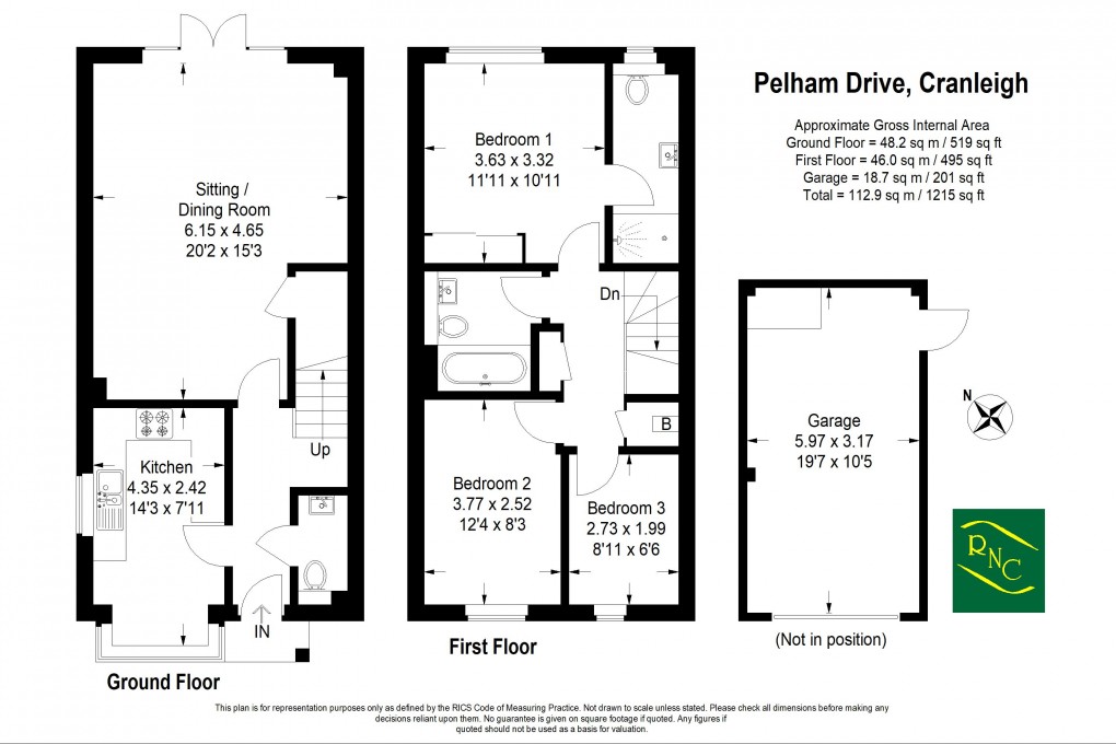 Floorplan for Pelham Drive, Cranleigh