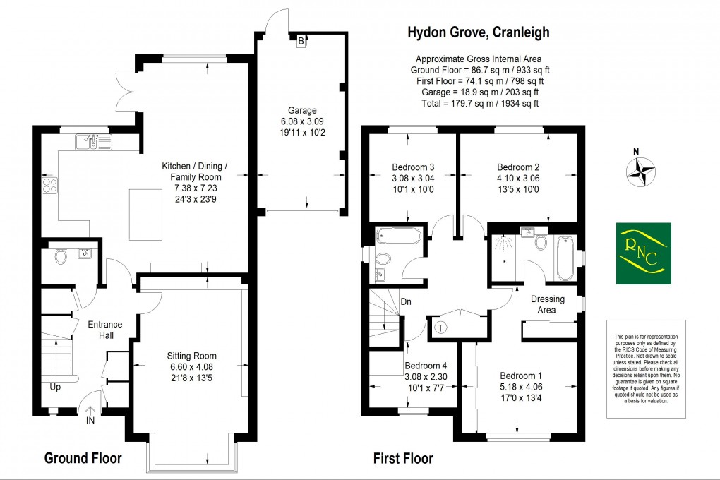 Floorplan for Hydon Grove, Cranleigh