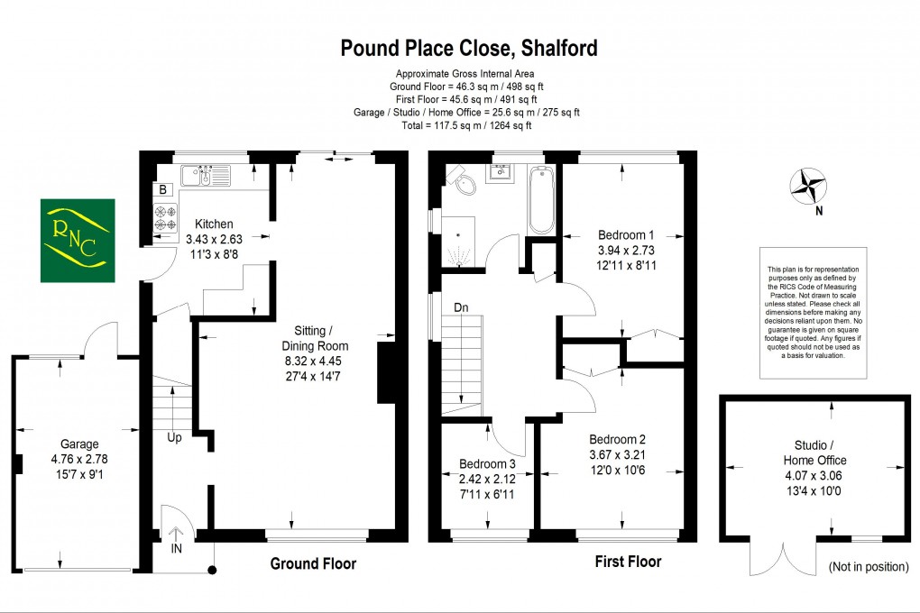 Floorplan for Pound Place Close, Shalford