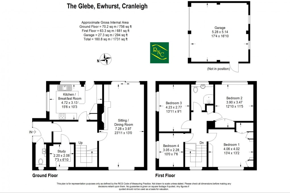 Floorplan for The Glebe, Ewhurst, GU6