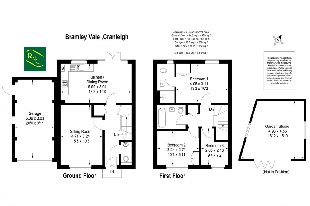 Floorplan for Bramley Vale, Cranleigh, GU6
