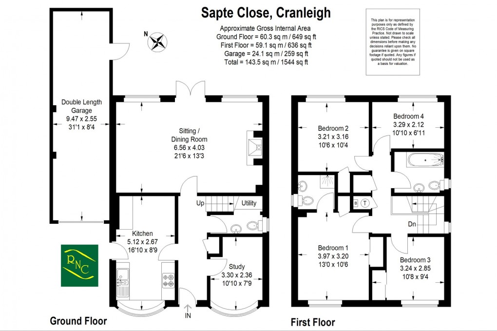 Floorplan for Sapte Close, Cranleigh, GU6
