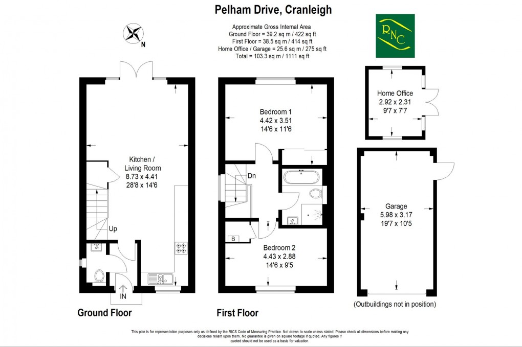 Floorplan for Pelham Drive, Cranleigh, GU6