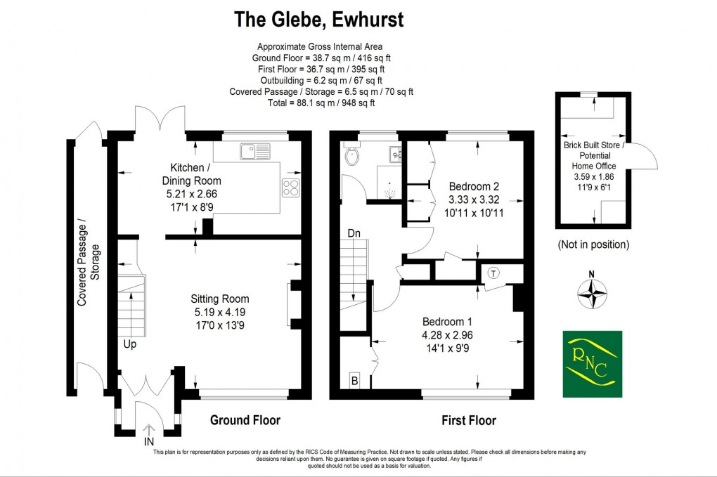 Floorplan for The Glebe, Ewhurst, GU6