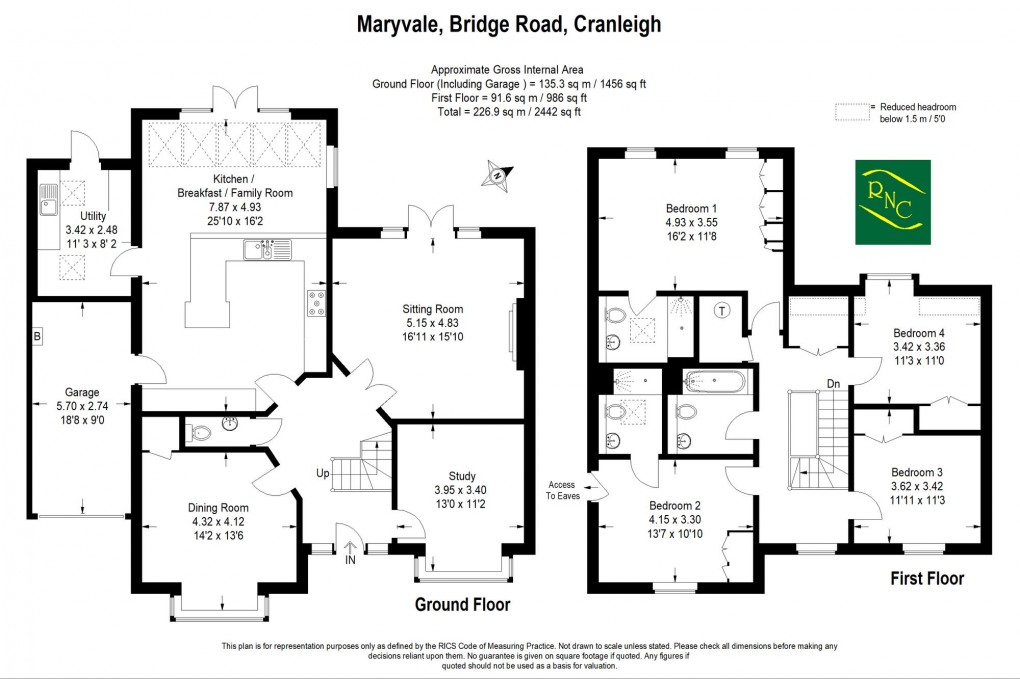 Floorplan for Bridge Road, Cranleigh, GU6