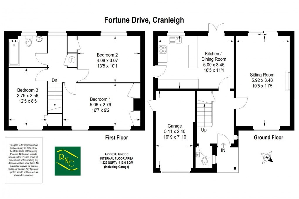 Floorplan for Fortune Drive, Cranleigh, GU6