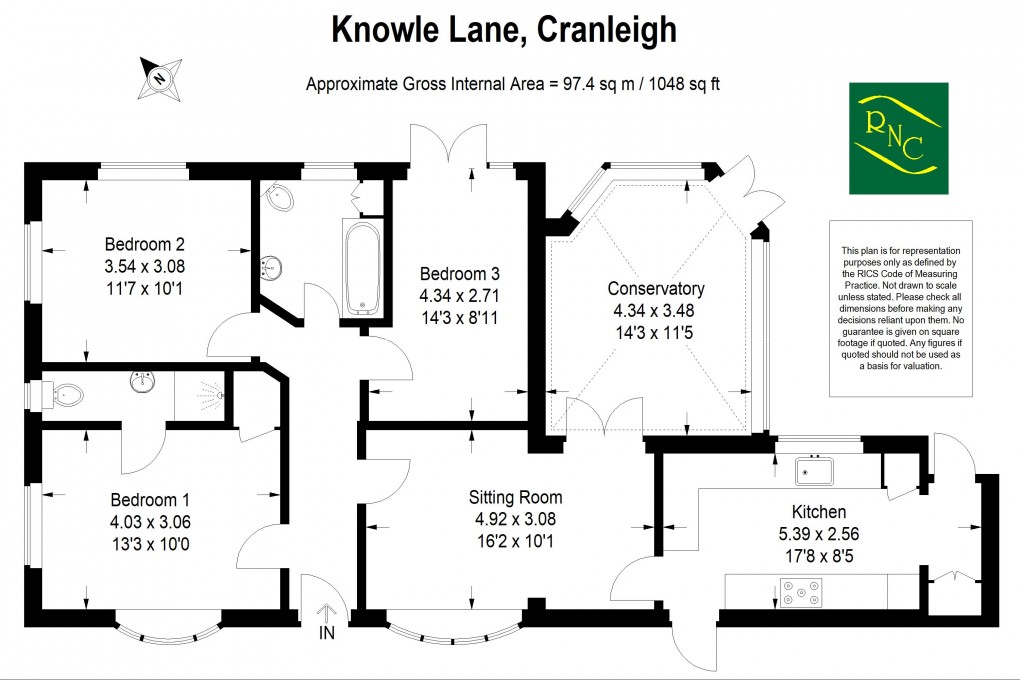 Floorplan for Knowle Lane, Cranleigh