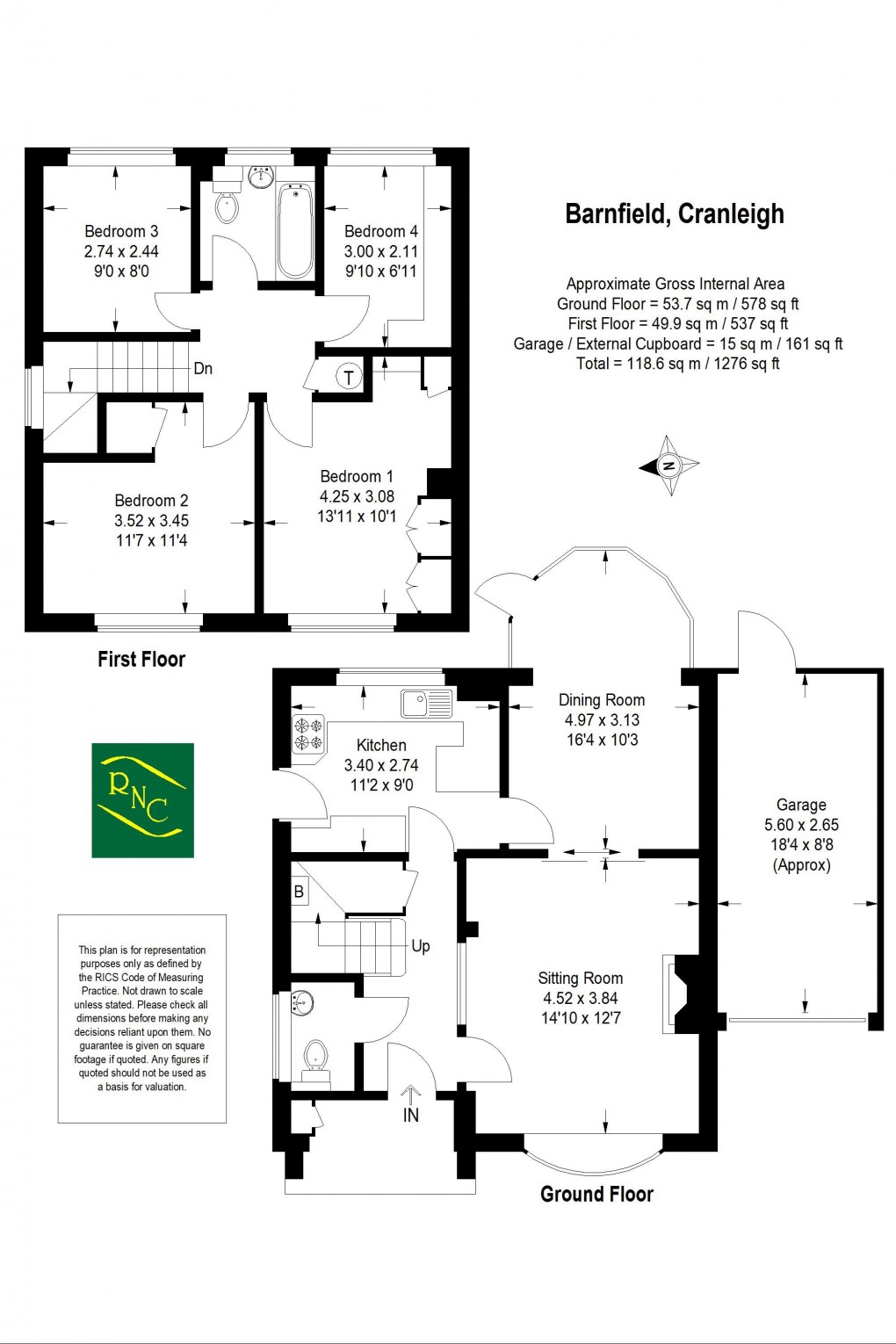 Floorplan for Barnfield, Cranleigh