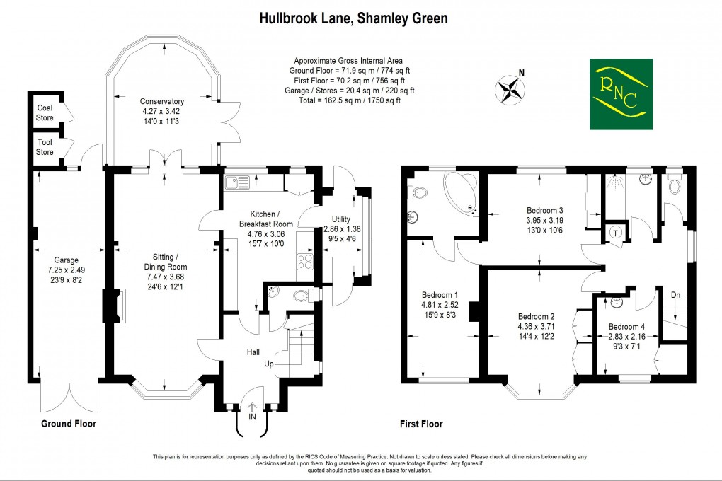 Floorplan for Hullbrook Lane, Shamley Green