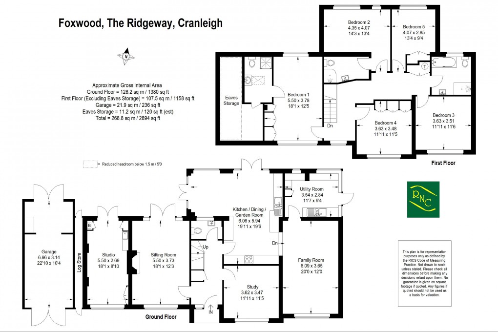 Floorplan for The Ridgeway, Cranleigh