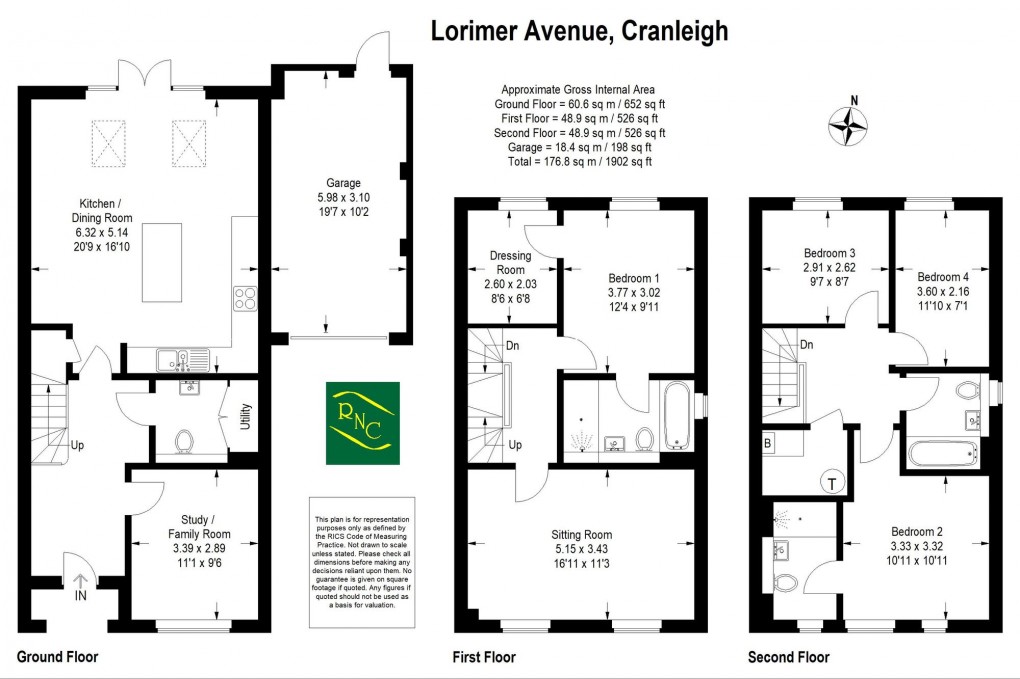 Floorplan for Lorimer Avenue, Cranleigh, GU6