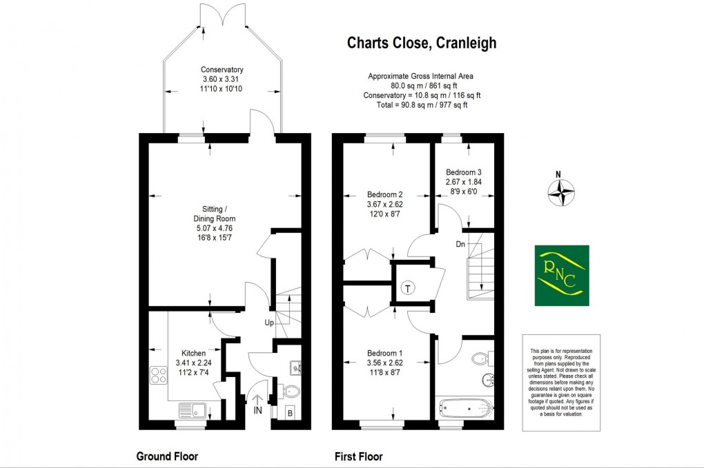 Floorplan for Charts Close, Cranleigh, GU6