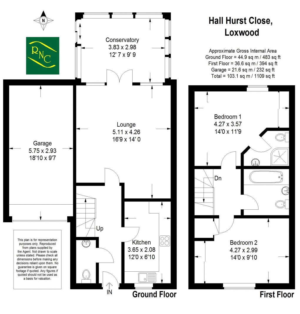 Floorplan for Hall Hurst Close, Loxwood, RH14