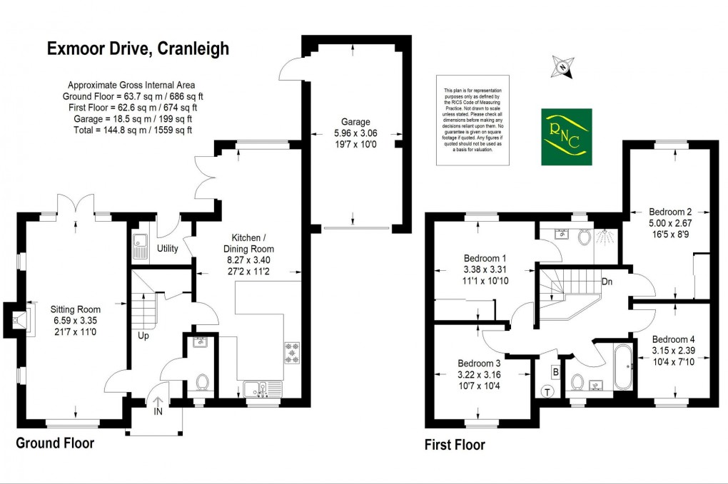 Floorplan for Exmoor Drive, Cranleigh, GU6