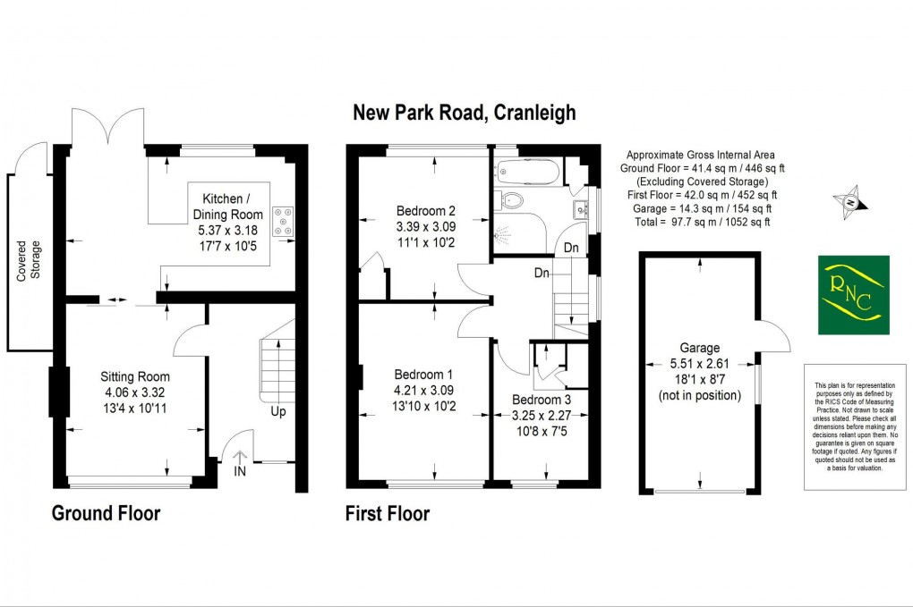 Floorplan for New Park Road, Cranleigh, GU6