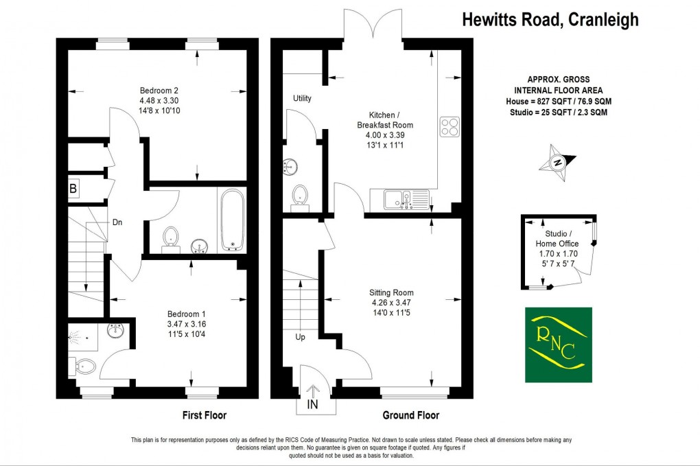 Floorplan for Hewitts Road, Cranleigh, GU6
