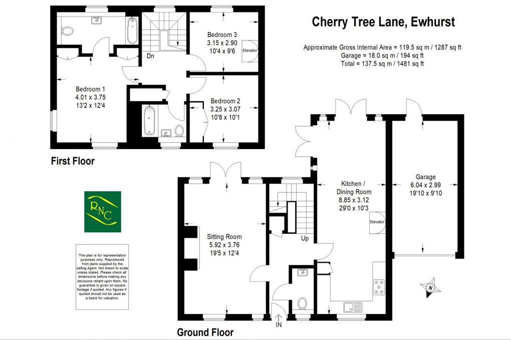 Floorplan for Cherry Tree Lane, Ewhurst, GU6