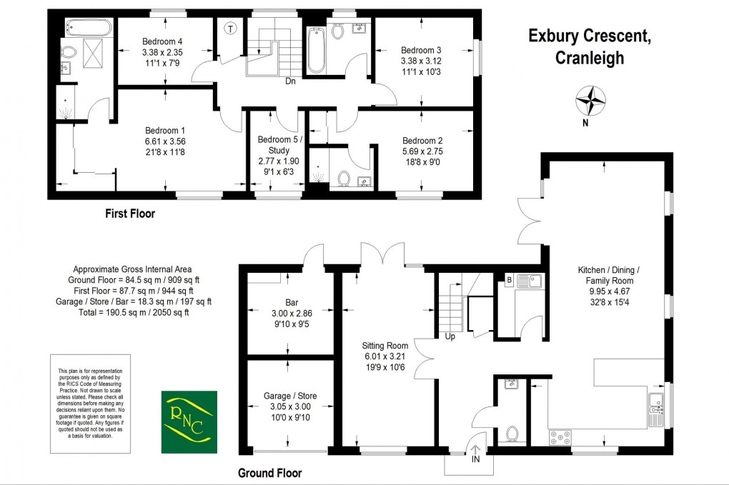 Floorplan for Exbury Crescent, Cranleigh, GU6