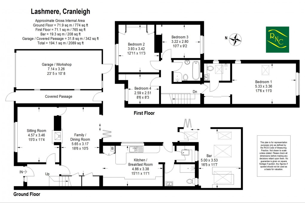 Floorplan for Lashmere, Cranleigh, GU6
