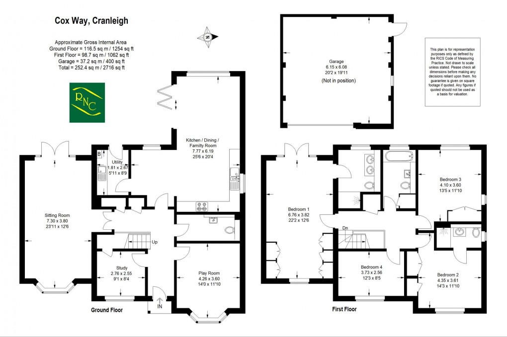 Floorplan for Cox Way, Cranleigh, GU6