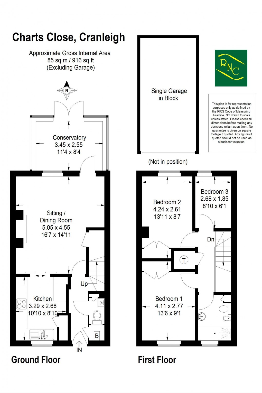 Floorplan for Charts Close, Cranleigh, GU6