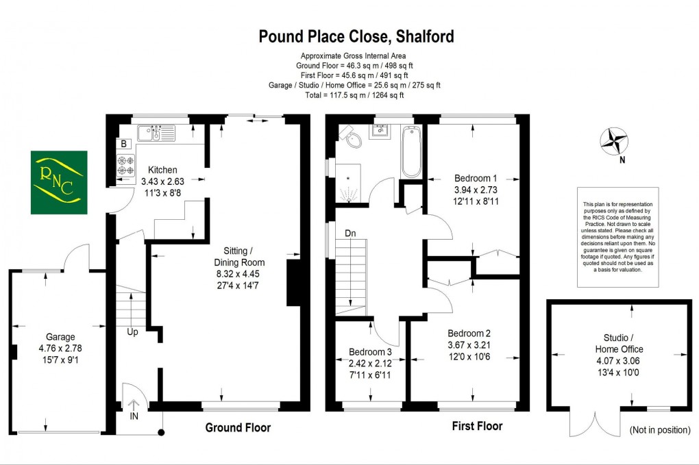 Floorplan for Pound Place Close, Shalford, GU4