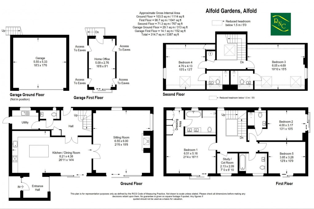 Floorplan for Barons Drive, Alfold, GU6