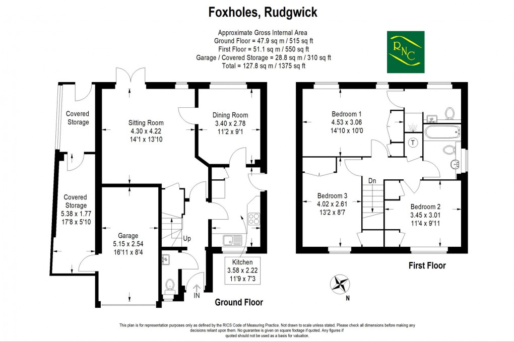 Floorplan for Foxholes, Rudgwick, RH12