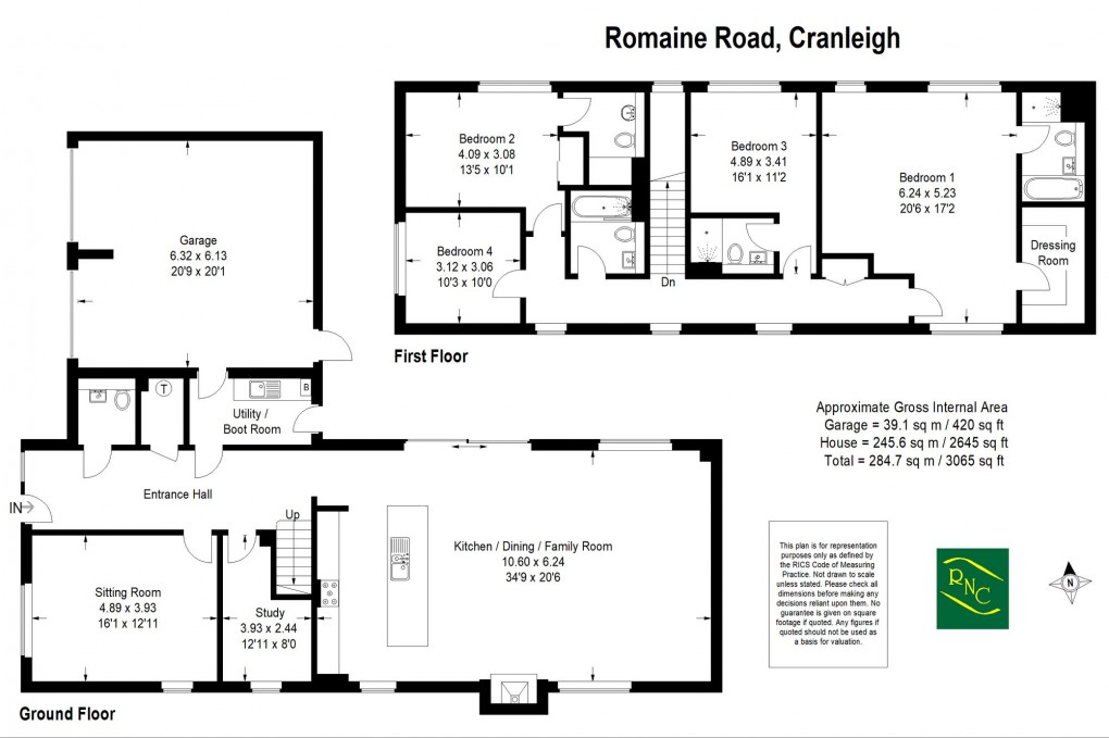 Floorplan for Romaine Road, Cranleigh, GU6