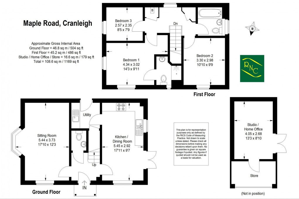 Floorplan for Maple Road, Cranleigh, GU6