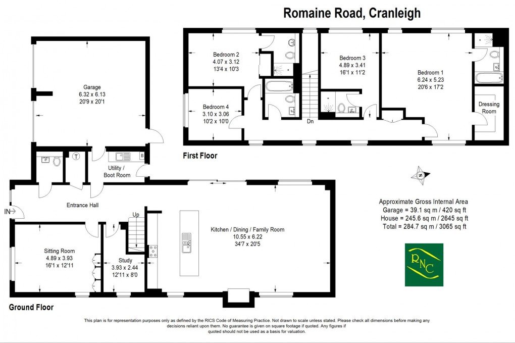 Floorplan for Romaine Road, Cranleigh, GU6